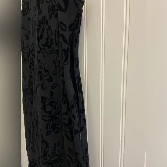 Free People Black Rose Burnout Velvet Whimsigoth Bodycon Dress S - Picture 5 of 11